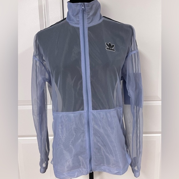 Adidas Mesh Zip Up Track Jacket - Picture 1 of 8